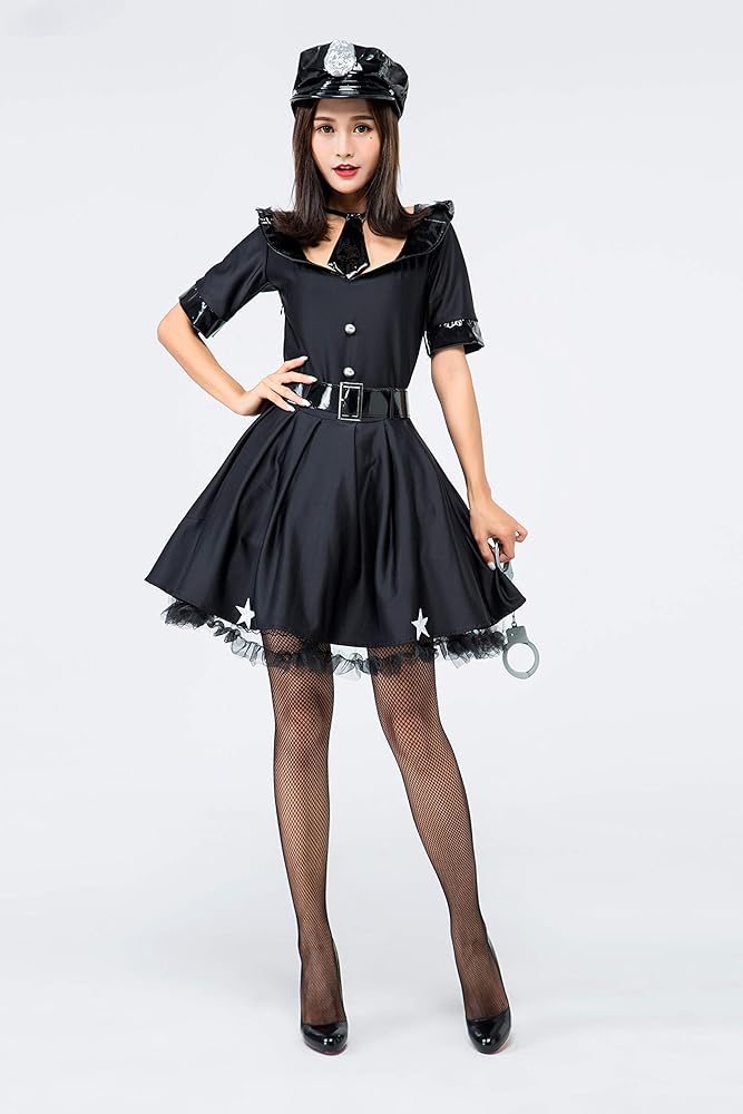 Amazon.co.jp: [JUNDOMECY] ハロウィン コスプレ 婦警 ポリス